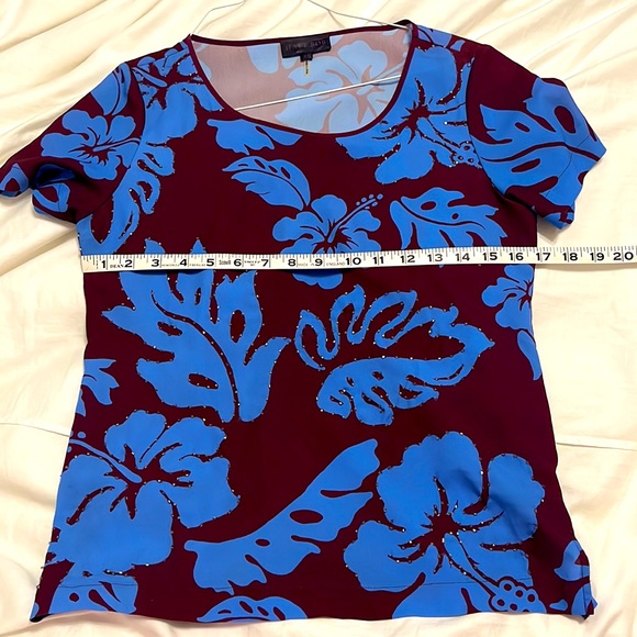 Hale Bob short sleeve Hawaiian print beaded shirt - Picture 5 of 7